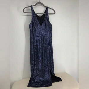 DO+BE Women’s All Sequined Party Special Occasion Bodycon Dress Dark Blue Size M